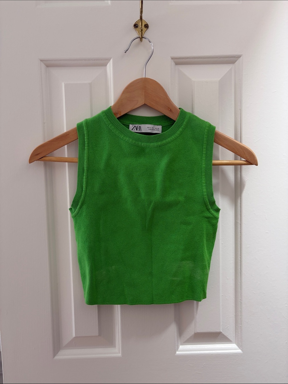 Bright Green Knit Sleeveless Top